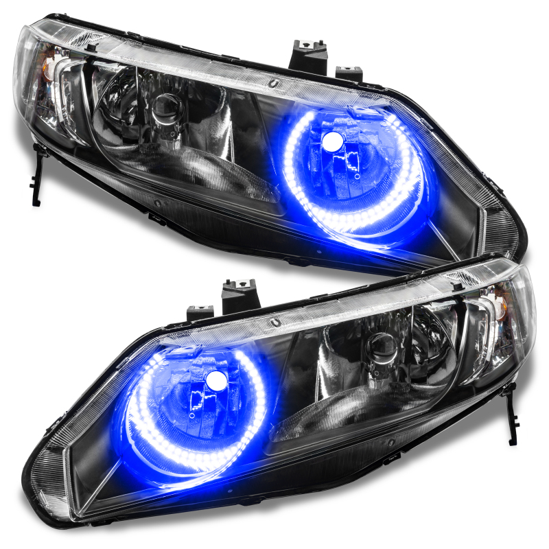Honda Civic Sedan Headlight Halo Kit - ORACLE Lighting - LED - Blue - `06-`11